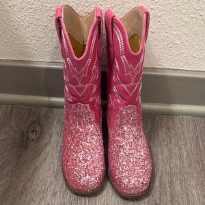 Pink Glitter Cowboy Boots